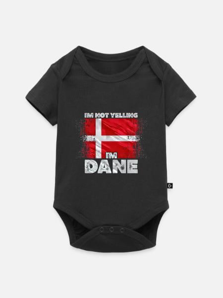 Dänemark - Baby Premium Kurzarmbody - Schwarz