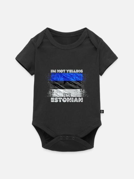 Estland - Baby Premium Kurzarmbody - Schwarz