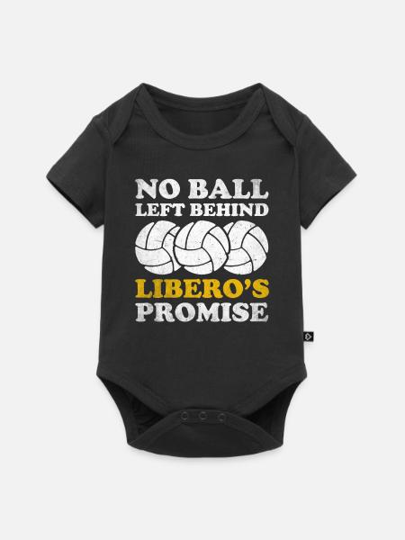 Volleyball Libero - Baby Premium Kurzarmbody - Schwarz