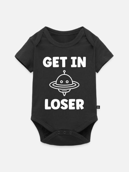 fliegende Untertasse - Baby Premium Kurzarmbody - Schwarz