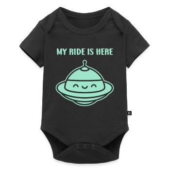 flying saucer - Baby Premium short-sleeve bodysuit - black - Front