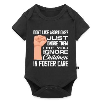 n’aiment pas les avortements, ignorez-les simplement Design - Body à manches courtes Premium Bébé - noir - Devant