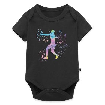 Javelin Throw Colorsplash Javelin Throw - Baby Premium short-sleeve bodysuit - black - Front