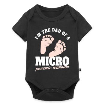In the dad of a micro preemie warrior Design - Baby Premium short-sleeve bodysuit - black - Front