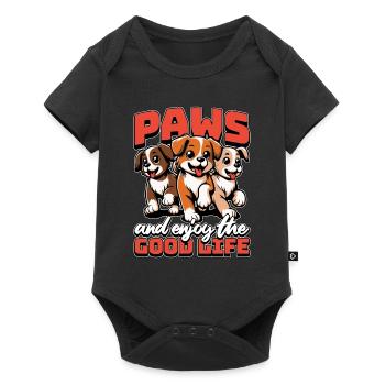 Animal Shelter Paws And Enjoy The Good Dog Owner - Baby Premium Kurzarmbody - Schwarz - Vorne