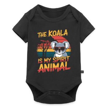 Le koala est mon animal spirituel - Body à manches courtes Premium Bébé - noir - Devant