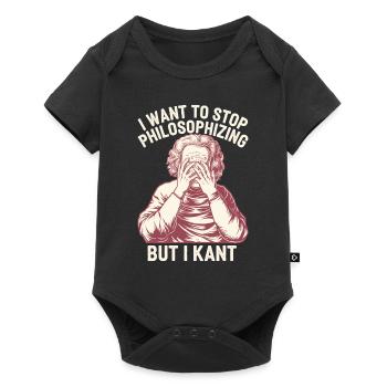 Je veux arrêter de philosopher mais je kant - Drôle - Body à manches courtes Premium Bébé - noir - Devant