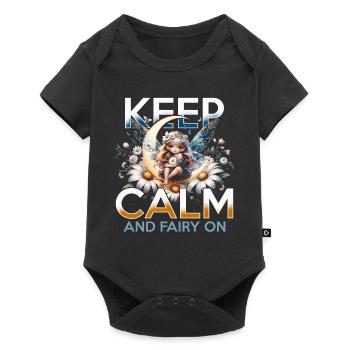 Fee Fairycore Keep calm and fairy on - Baby Premium short-sleeve bodysuit - black - Front
