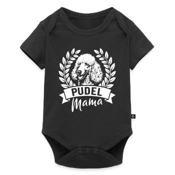 Pudel Mama - Hundebesitzerin - Baby Premium Kurzarmbody - Schwarz - Vorne
