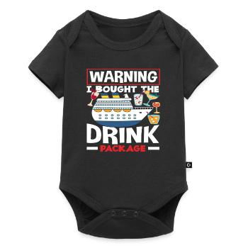 Attention J’ai acheté le paquet boisson - Body à manches courtes Premium Bébé - noir - Devant