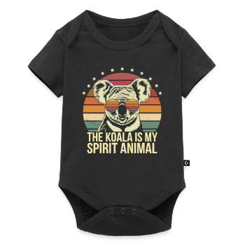 Le koala est mon animal spirituel - Body à manches courtes Premium Bébé - noir - Devant