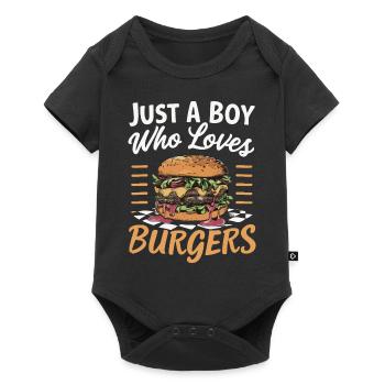 Burger Fast Food Hamburger Cheesburger Burgers - Baby Premium short-sleeve bodysuit - black - Front