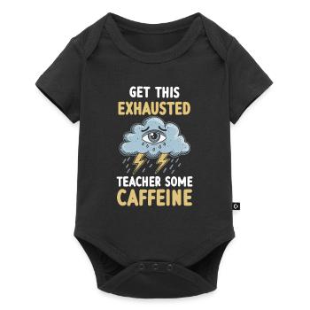 Teacher Exhaustion Burnout Revised Motif - Baby Premium short-sleeve bodysuit - black - Front