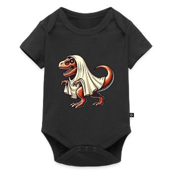 Cute Dinosaur Ghost Funny T-Rex - Baby Premium short-sleeve bodysuit - black - Front