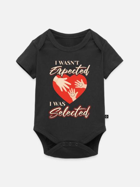 Ich Wurde Ausgewählt Adoption - Baby Premium Kurzarmbody - Schwarz