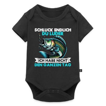 Pêcheur Canne à pêche Drôle Pêcheur Hobby Pêcheur - Body à manches courtes Premium Bébé - noir - Devant