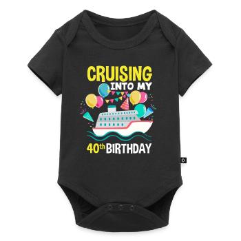 Croisière 40e anniversaire - Body à manches courtes Premium Bébé - noir - Devant
