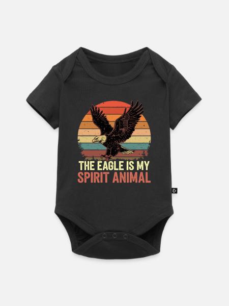 Eagle The Eagle Is My Spirit Animal - Premium kortermet body for barn - svart