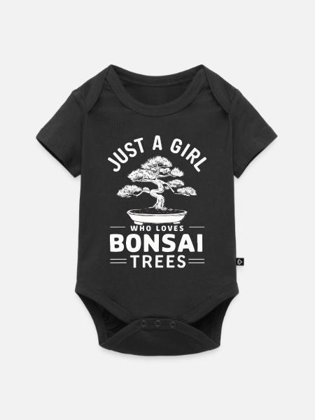 Bonsai Baum Japanisch Bonsai - Baby Premium Kurzarmbody - Schwarz