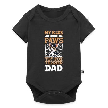 American Toy Terrier Papa - Baby Premium Kurzarmbody - Schwarz - Vorne