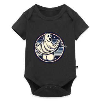 Funny Halloween Ghost Freak Under Sheet - Baby Premium short-sleeve bodysuit - black - Front