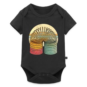 Stair Runner Retro – Slinky for Young and Old - Baby Premium short-sleeve bodysuit - black - Front