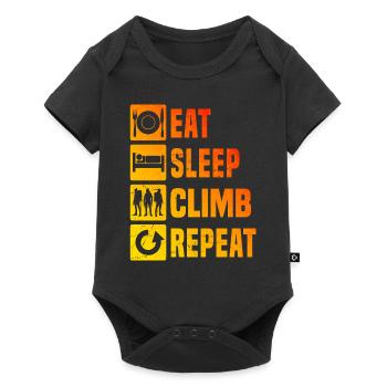 Bouldering Climber Climbing Climber Bouldering - Baby Premium short-sleeve bodysuit - black - Front