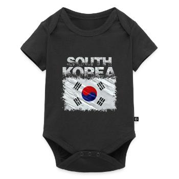Corée du Sud - Body à manches courtes Premium Bébé - noir - Devant