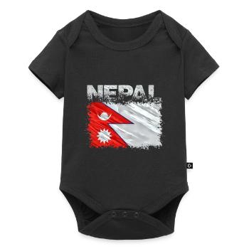 Nepal - Baby Premium short-sleeve bodysuit - black - Front