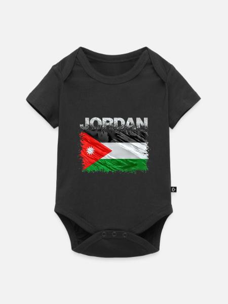 Jordanien - Baby Premium Kurzarmbody - Schwarz