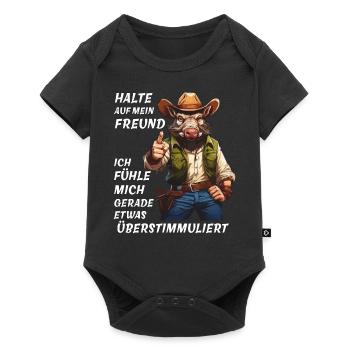 HOLD ON TO MY FRIEND OVER-TUNED - Baby Premium short-sleeve bodysuit - black - Front