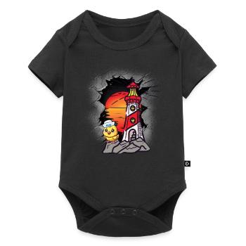 Maritime Sailor Chick Sailor Lighthouse Kids - Baby Premium short-sleeve bodysuit - black - Front