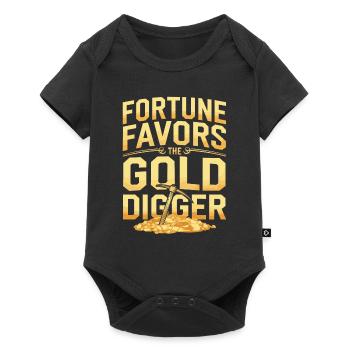 Goldrausch Abenteuer Goldsucher Schatzsuche - Baby Premium Kurzarmbody - Schwarz - Vorne