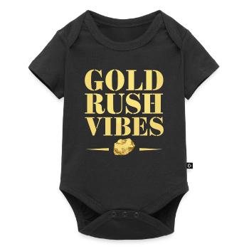 Goldrausch Abenteuer Goldsucher Schatzsuche - Baby Premium Kurzarmbody - Schwarz - Vorne