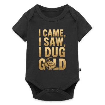 Goldrausch Abenteuer Goldsucher Schatzsuche - Baby Premium Kurzarmbody - Schwarz - Vorne