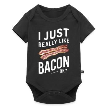 Bacon Frühstück Speck - Baby Premium Kurzarmbody - Schwarz - Vorne