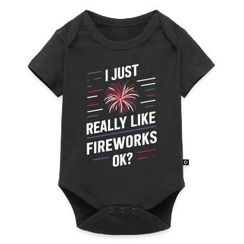 Pyrotechniker Feuerwerk Pyrotechnik - Baby Premium Kurzarmbody - Schwarz - Vorne