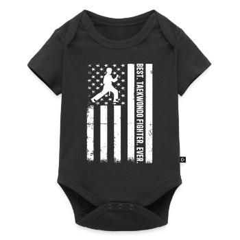 Best Taekwondo fighter Ever - US Flag Taekwondo - Baby Premium short-sleeve bodysuit - black - Front
