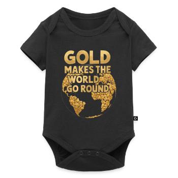 Goldrausch Abenteuer Goldsucher Schatzsuche - Baby Premium Kurzarmbody - Schwarz - Vorne