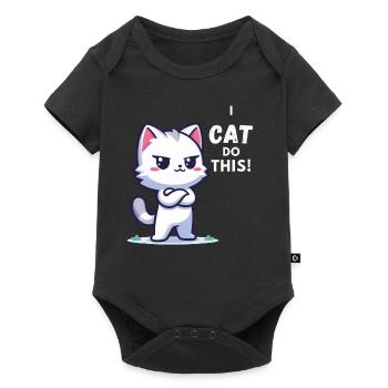 JE CHAT fais ça ! Cadeau Chats Drôles - Body à manches courtes Premium Bébé - noir - Devant