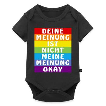 TON OPINION N’EST PAS LA MIENNE, D’ACCORD - Body à manches courtes Premium Bébé - noir - Devant