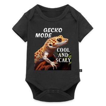 MODE GECKO FROID ET ÉCAILLEUX - Body à manches courtes Premium Bébé - noir - Devant