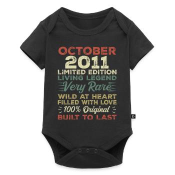 2011 Octobre 2011 Anniversaire Octobre 2011 Original - Body à manches courtes Premium Bébé - noir - Devant