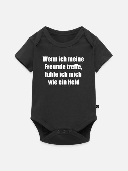 Heldenhaftes Geschenk - Baby Premium Kurzarmbody - Schwarz