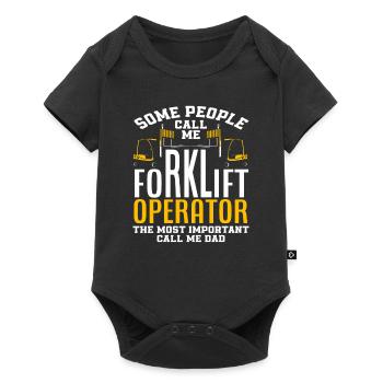 Some call me forklift driver most important - Baby Premium short-sleeve bodysuit - black - Front
