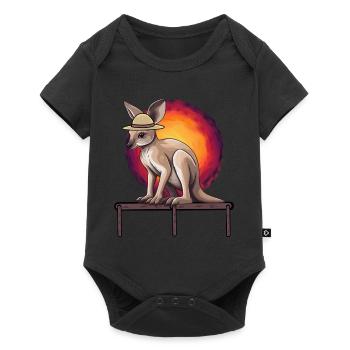 Kangaroo Australia Wildlife Children Child Baby - Baby Premium short-sleeve bodysuit - black - Front