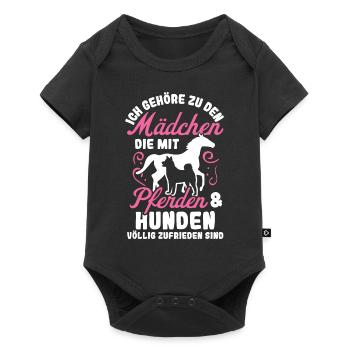 Chevaux Chien Propriétaire de chien Cavalier Chevaux Reitfa - Body à manches courtes Premium Bébé - noir - Devant