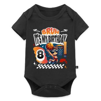 Basketball 8th Birthday - Baby Premium short-sleeve bodysuit - black - Front