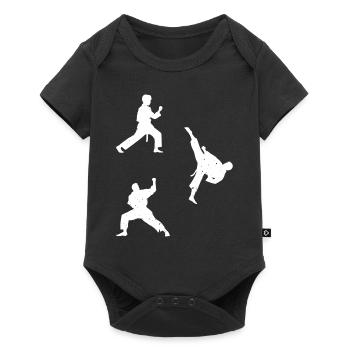 Taekwondo Fighter Silhouettes Taekwondo Silhouette - Baby Premium short-sleeve bodysuit - black - Front