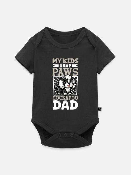 Cockapoo Papa - Baby Premium Kurzarmbody - Schwarz